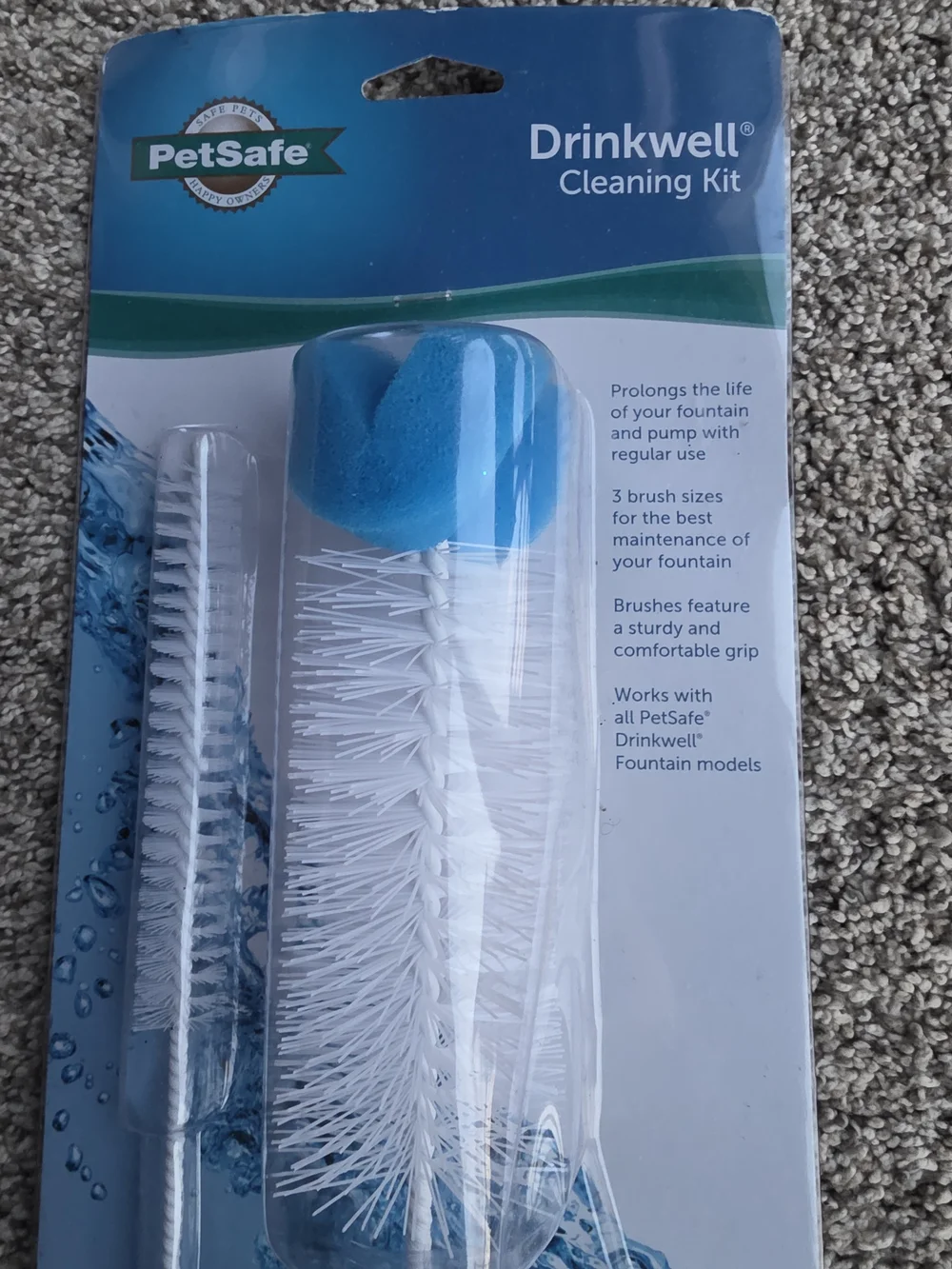 PetSafe Drinkwell Cleaning Brush Set - Blue & White